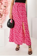 Спідниця софт із квітковим принтом, колір рожевий, 257R11 оптом - фото № 2