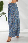 Спідниця софт із квітковим принтом, колір синій, 257R11 - фото № 3