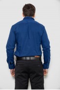 Рубашка мужская однотонная, цвет синий, 186R2013 - фото № 3
