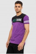 Футболка чоловіча з принтом, колір фіолетовий, 244R1112 - фото № 2