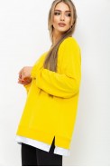 Світшот-обманка жіночий, колір жовтий, 102R275 - фото № 2