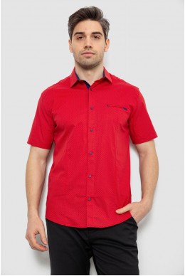 Мужская рубашка с принтом, цвет красный, 186R7124