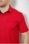 Мужская рубашка с принтом, цвет красный, 186R7124 - фото № 4