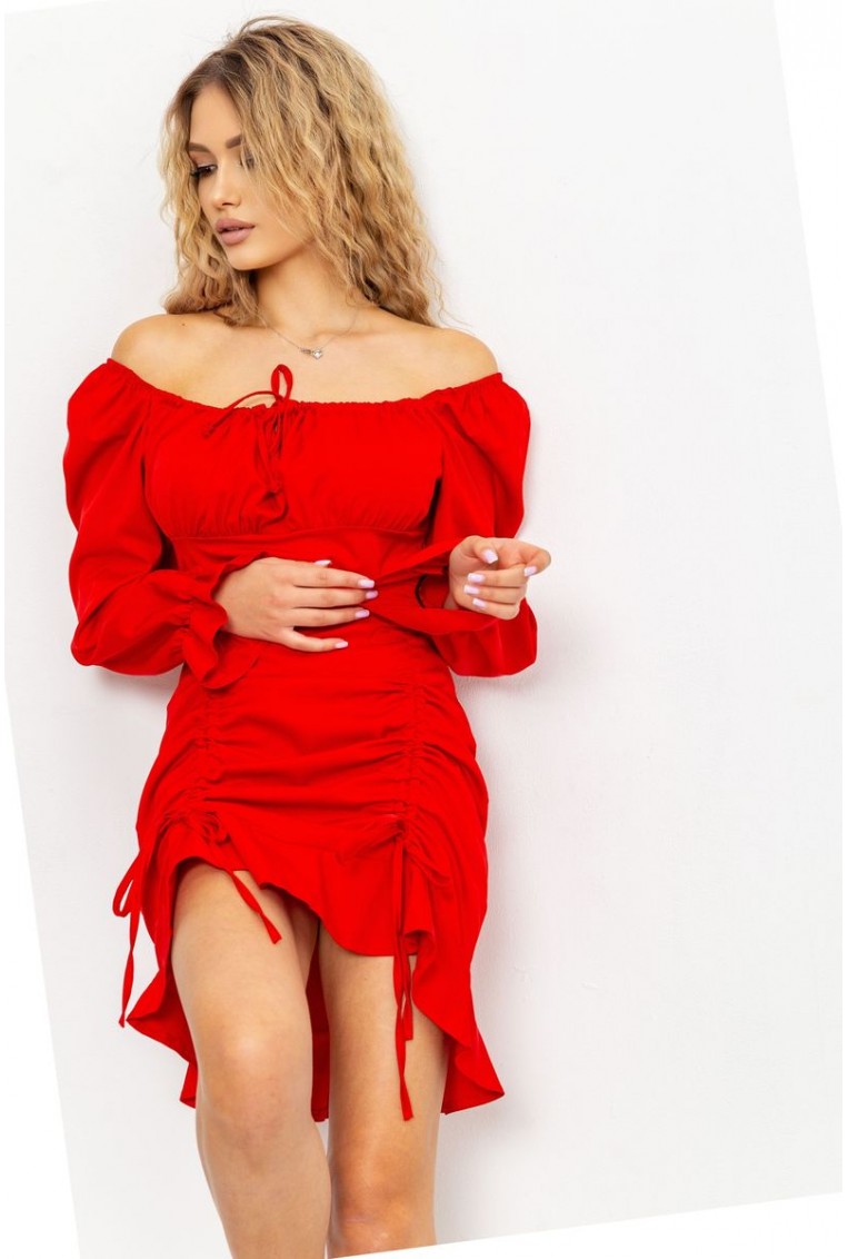 Купити Сукня, колір червоний, 176R1038 - Фото №2