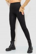 Лосіни безшовні на флісі, колір чорний, 139RW822 - фото № 3