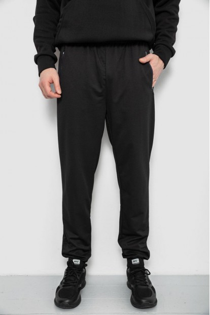 Спортивные штаны мужские, цвет черный, 244R434