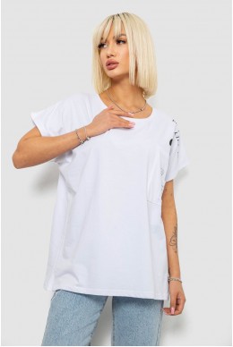 Футболка женская с принтом, цвет белый, 244R2418