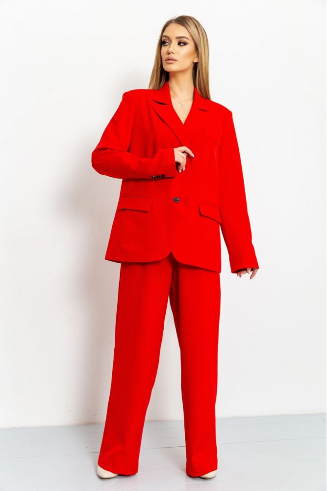 Купить Костюм  женский нарядный, цвет красный, 176R1040 - Фото №1