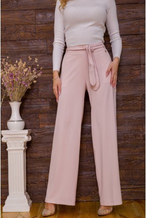 Жіночі штани вільного крою жатка персиковий колір 182R313