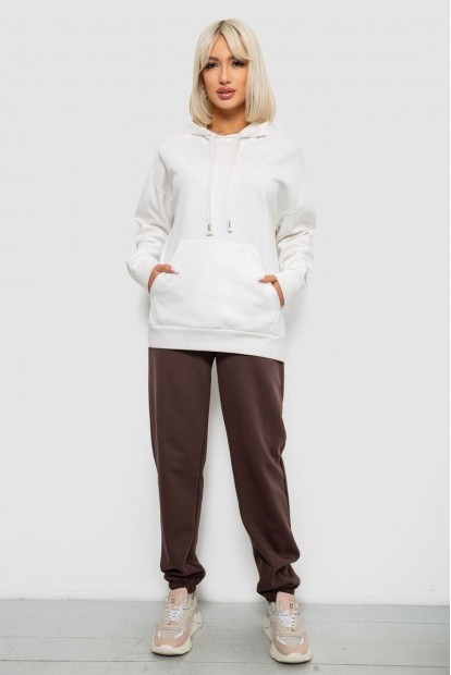 Спортивний костюм жіночий, колір молочно-коричневий, 244R1070AG-1