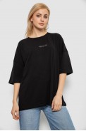 Футболка женская с принтом, цвет черный, 244R2021-5 - фото № 0