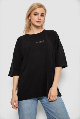 Футболка женская с принтом, цвет черный, 244R2021-5