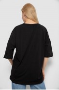 Футболка женская с принтом, цвет черный, 244R2021-5 - фото № 3