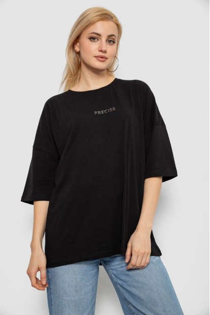 Футболка женская с принтом, цвет черный, 244R2021-5
