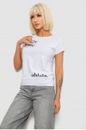 Футболка женская с принтом, цвет белый, 244R1008-5 - фото № 2