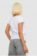 Футболка женская с принтом, цвет белый, 244R1008-5 - фото № 3