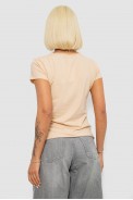 Футболка женская с принтом, цвет бежевый, 244R1008-5 - фото № 3