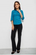 Сорочка жіноча однотонна  -уцінка, колір бірюзовий, 230R068-3-U - фото № 1