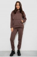 Спортивний костюм жіночий на флісі  -уцінка, колір коричневий, 257R85-U-1 - фото № 0