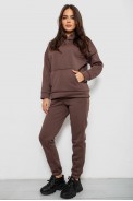 Спортивний костюм жіночий на флісі  -уцінка, колір коричневий, 257R85-U-1 - фото № 2