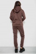 Спортивний костюм жіночий на флісі  -уцінка, колір коричневий, 257R85-U-1 - фото № 3
