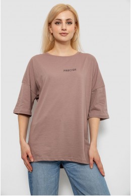 Футболка женская с принтом, цвет мокко, 244R2021-5