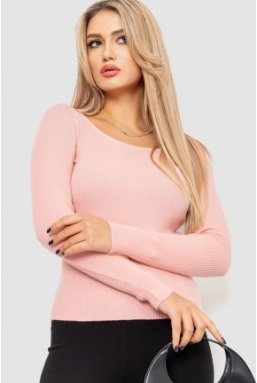 Водолазка жіноча в рубчик, колір світло-персиковий, 204R9024
