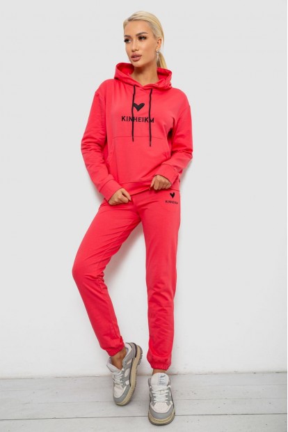 Спортивный костюм женский двухнитка  -уценка, цвет коралловый, 214R1419-007-U-32