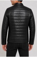 Куртка мужская однотонная экокожа, цвет черный, 243R1806 - фото № 3