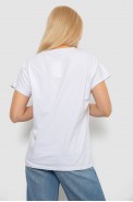 Футболка женская с принтом, цвет белый, 244R2318-5 - фото № 3