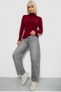 Гольф женский однотонный в рубчик, цвет бордовый, 257R101 - фото № 1