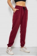 Спортивные штаны женские, цвет бордовый, 238R347 - фото № 2