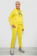 Спортивный костюм женский двухнитка  -уценка, цвет желтый, 214R1419-007-U-38 - фото № 2