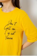 Футболка женская с принтом 0, цвет желтый, 244R1024-1 оптом - фото № 4