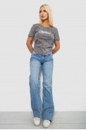 Футболка женская с принтом, цвет серый, 221R3310 - фото № 1