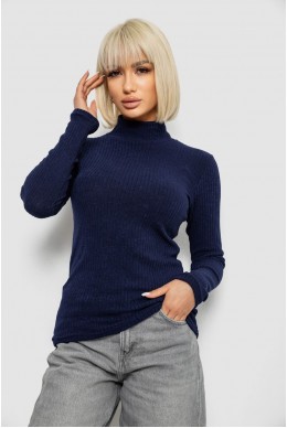 Гольф женский однотонный в рубчик, цвет синий, 257R101