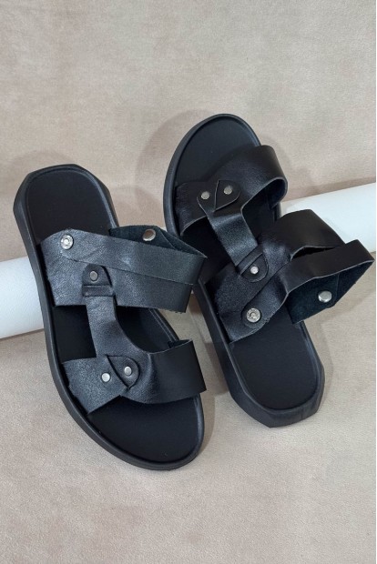 Сандалії чоловічі, колір чорний, 214R77