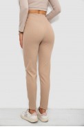 Лосины в рубчик на флисе, цвет бежевый, 244R1709-1 оптом - фото № 3