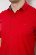 Мужская рубашка с принтом, цвет красный, 186R7128 - фото № 4