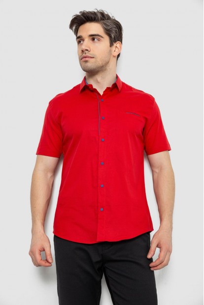 Мужская рубашка с принтом, цвет красный, 186R7128