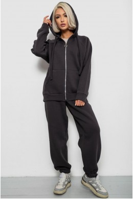 Спортивний костюм жіночий на флісі, колір грифельний, 247R1059