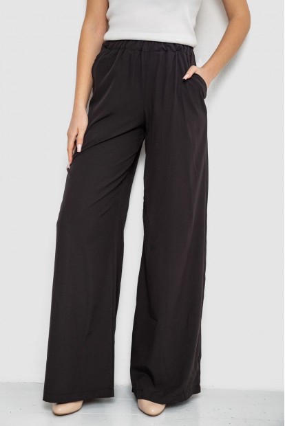 Штани жіночі вільного крою, колір чорний, 119R350-1