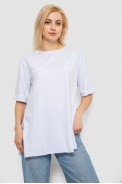 Футболка жіноча однотонна, колір білий, 244R1036-5 - фото № 0