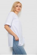 Футболка жіноча однотонна, колір білий, 244R1036-5 - фото № 2