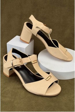 Босоножки женские, цвет бежевый, 243RE248