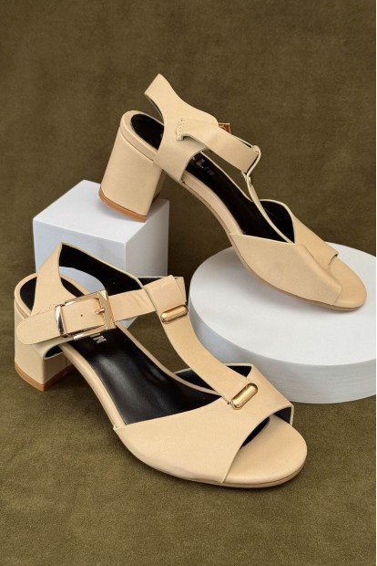 Босоножки женские, цвет бежевый, 243RE248