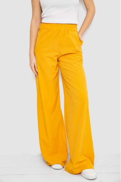 Штани жіночі вільного крою, колір гірчичний, 119R350-1