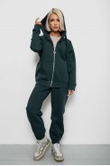 Спортивный костюм женский на флисе, цвет зеленый, 247R1059 - фото № 0