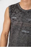 Майка мужская с принтом, цвет серый, 244R1230 - фото № 4