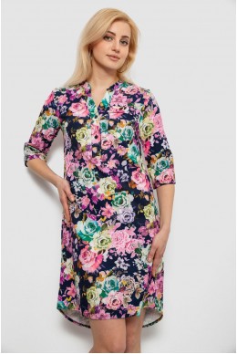 Платье женское с принтом, цвет синий, 230R104-1